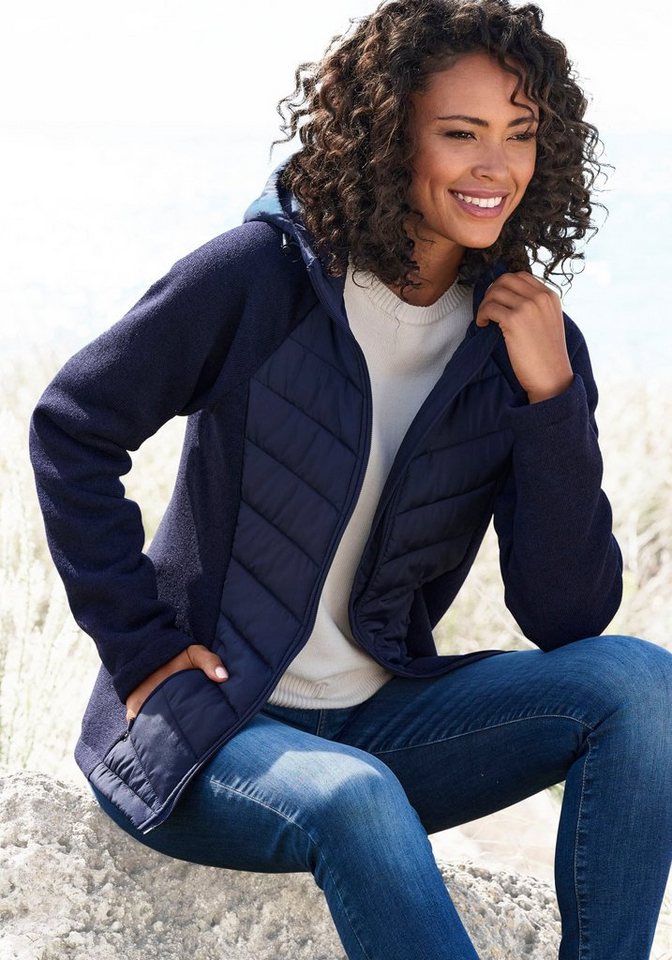 Vivance Steppjacke mit Strickfleece-Ärmeln von Vivance