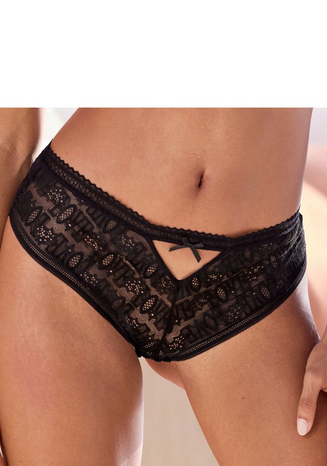 Vivance Stringpanty Madita aus Spitze mit „LOVE“-Schriftzug von Vivance