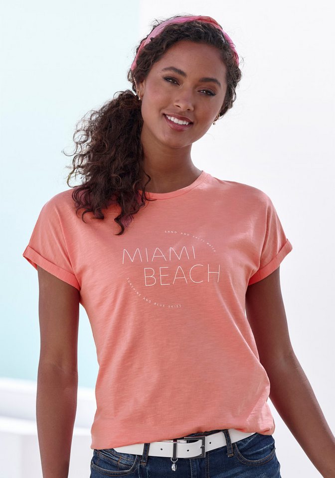 Vivance T-Shirt mit modischem Frontprint aus weicher Baumwoll-Qualität von Vivance
