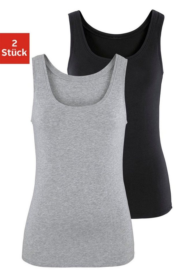 Vivance Tanktop aus elastischer Baumwoll-Qualität (2er-Pack) von Vivance