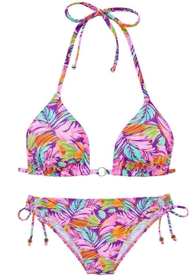 Vivance Triangel-Bikini mit farbenfrohem Blätterdruck von Vivance