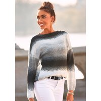 Witt Damen Strickpullover, schwarz-weiß-grau von Vivance