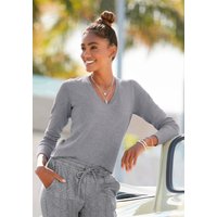 Witt Weiden Damen V-Ausschnitt-Pullover grau-meliert von Vivance