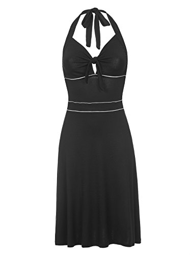 Vive Maria Big Sea Holderneck Damen Kleid Schwarz, Größe:XXL von Vive Maria