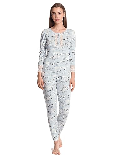 Vive Maria Blue Dawn Damen Pyjama blau Allover, Größe:L von Vive Maria