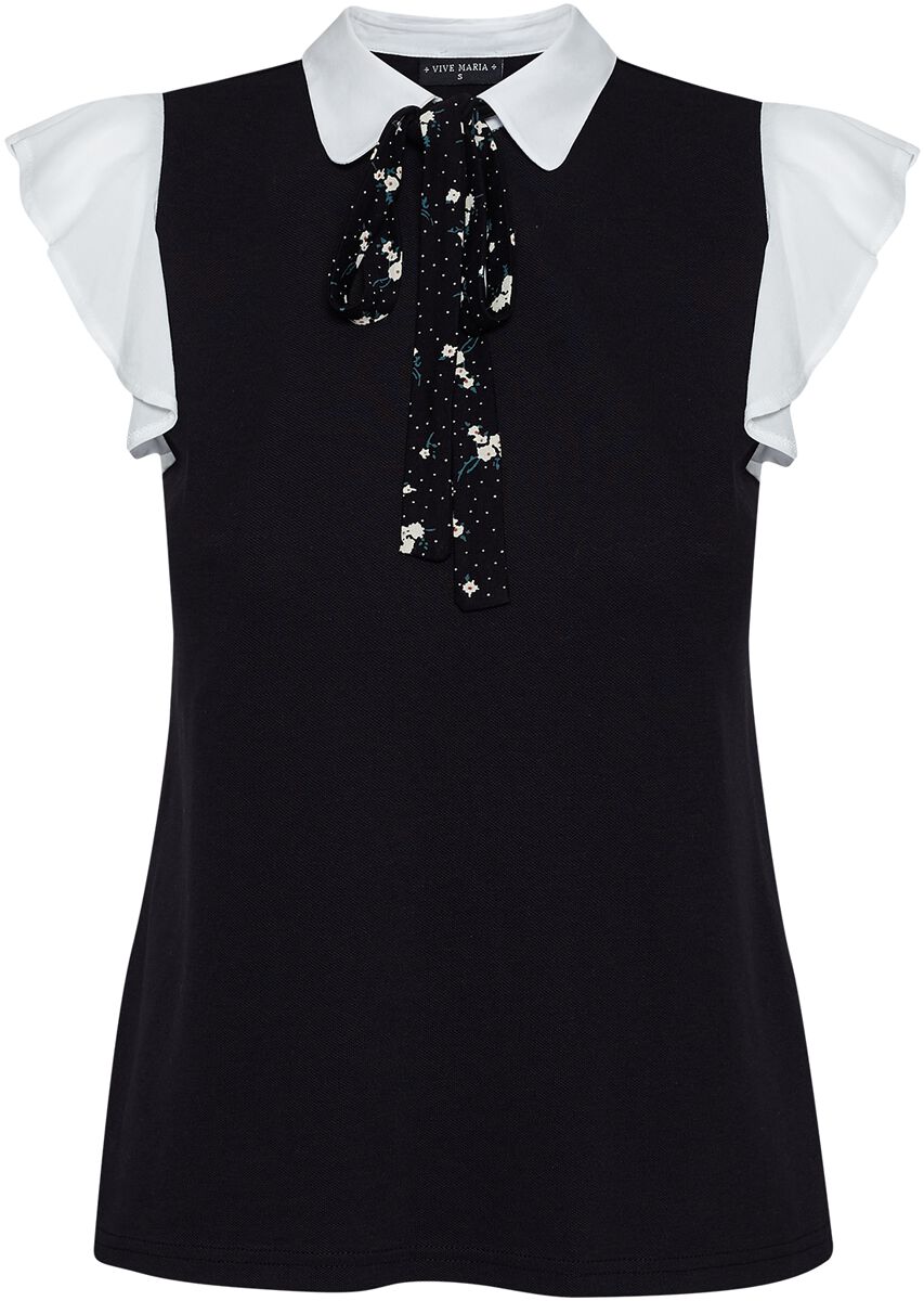 Vive Maria Bluse - Chère Camille Blouse - XS bis XXL - für Damen - Größe XS - schwarz/weiß von Vive Maria