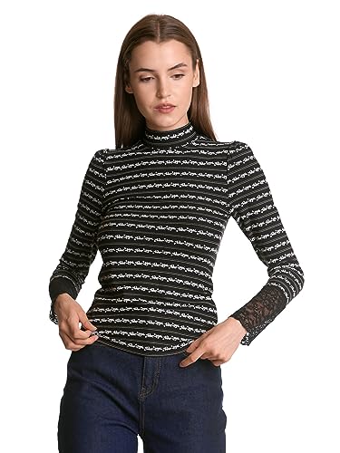 Vive Maria Dandy Flower Damen Langarmshirt schwarz Allover, Größe:L von Vive Maria