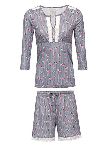 Vive Maria Flower Boudoir Short Pyjama grau Allover, Größe:XS von Vive Maria