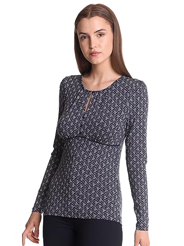 Vive Maria Flower Souvenir Damen Langarmshirt dunkelblau Allover, Größe:XS von Vive Maria