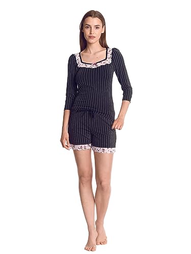 Vive Maria French Dandy Damen Pyjama schwarz Allover, Größe:L von Vive Maria