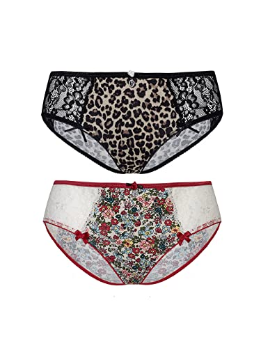 Vive Maria French Flower Damen Panty-Set Leo Allover/Creme Allover, Größe:XL von Vive Maria