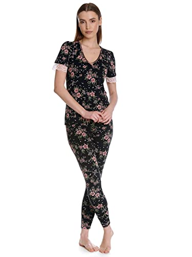 Vive Maria Hibiscus Love Damen Leggings schwarz Allover, Größe:M von Vive Maria