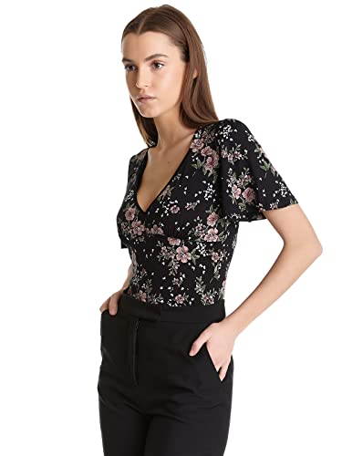 Vive Maria Hibiscus Love Damen T-Shirt schwarz Allover, Größe:XS von Vive Maria