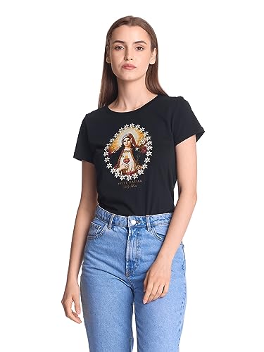 Vive Maria Holy Love Damen T-Shirt, Farben:Schwarz, Größe:L von Vive Maria