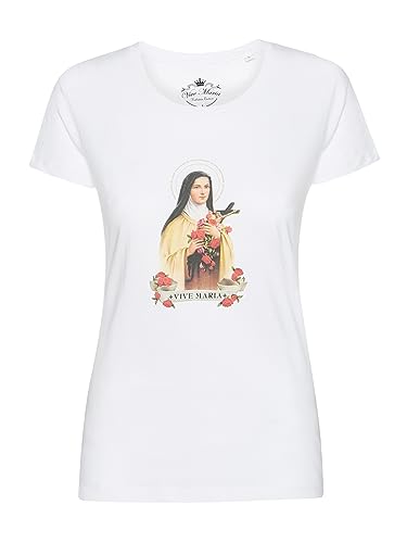 Vive Maria Holy Therese Damen T-Shirt, Organic Baumwolle Weiss, Größe:L von Vive Maria