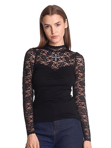 Vive Maria Lace Vamp Damen Spitzenshirt schwarz, Größe:L von Vive Maria