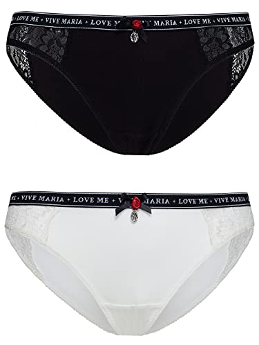 Vive Maria Maria's Slipset Damen Slip-Set Creme/schwarz, Größe:XXL von Vive Maria