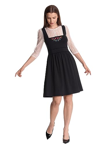 Vive Maria Meadow Girl Damen A-Linien-Kleid Creme/schwarz, Größe:M von Vive Maria