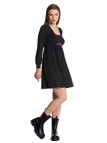 Vive Maria Meadow Love Damen A-Linien-Kleid schwarz Allover, Größe:M von Vive Maria