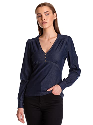 Vive Maria Nevada Girl Denim Damen Langarmshirt blau, Größe:M von Vive Maria