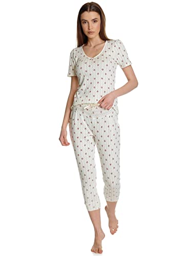 Vive Maria Petite Fleur Damen Pyjama Creme/Allover, Größe:M von Vive Maria