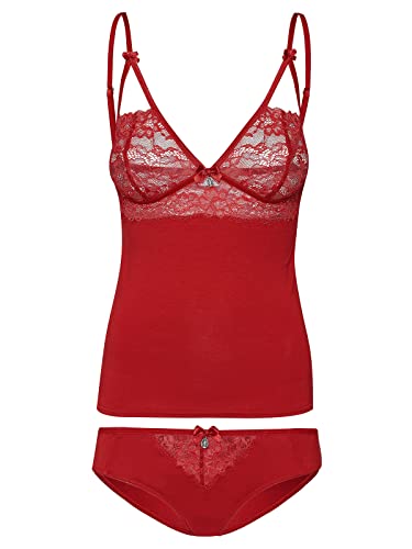 Vive Maria Red Lolita Damen Wäscheset: Top mit Panty rot, Größe:S von Vive Maria