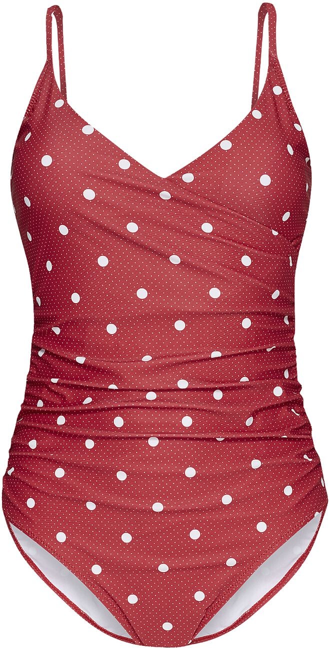 Vive Maria - Rockabilly Badeanzug - Mia Maria Swimsuit - S - für Damen - Größe S - rot/weiß von Vive Maria