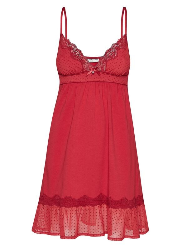 Vive Maria - Rockabilly Nachthemd - Red Boudoir Negligee - XS bis XL - für Damen - Größe XS - rot von Vive Maria