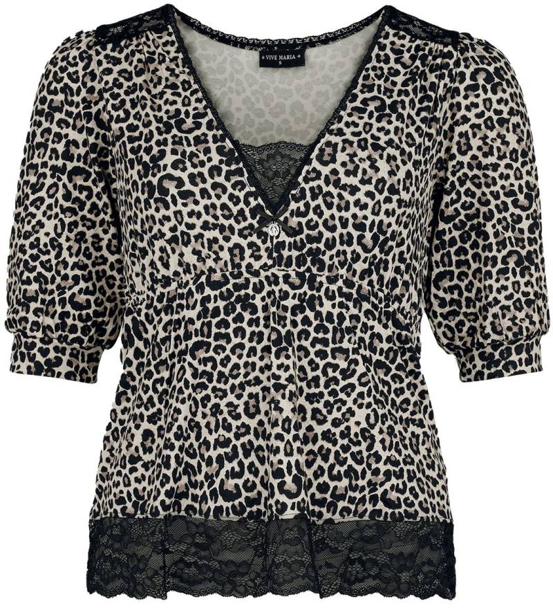 Vive Maria Romantic Leo Shirt Langarmshirt braun schwarz in L von Vive Maria