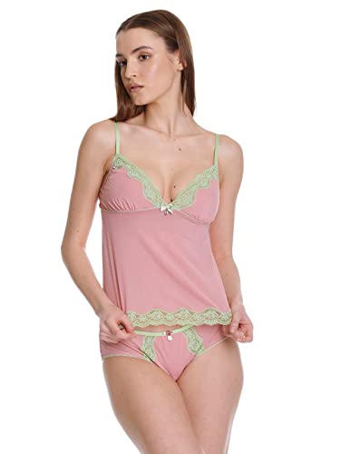 Vive Maria Rose & Pistache Damen Wäscheset: Top mit Panty lightpink, Größe:L von Vive Maria