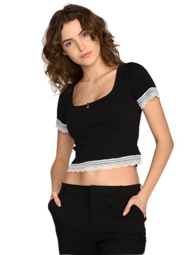 Vive Maria Sweet Cropped Shirt Damen T-Shirt schwarz, Größe:XXL von Vive Maria