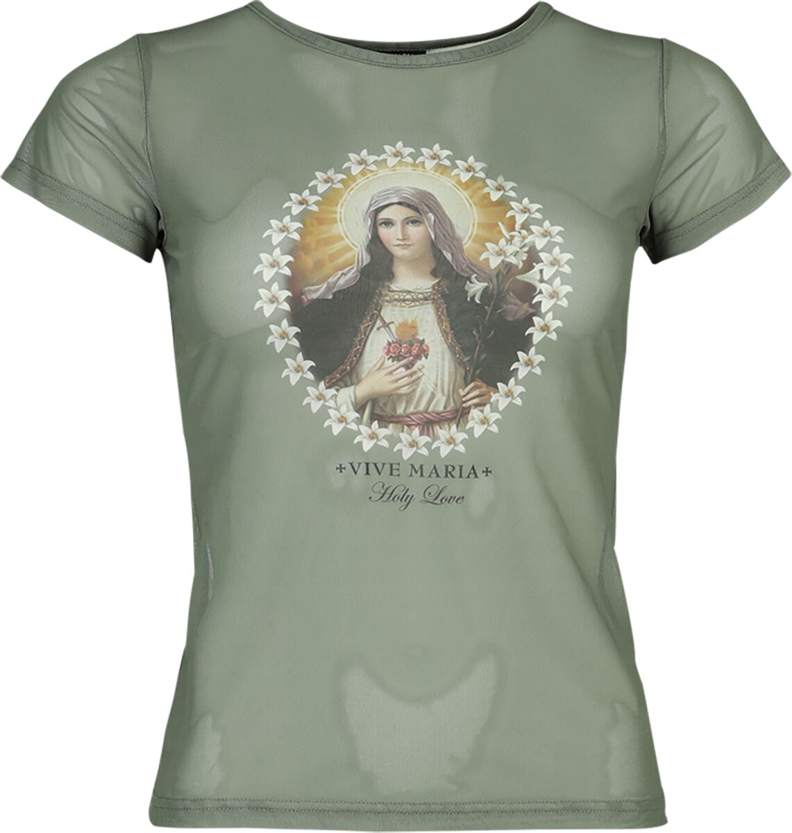 Vive Maria T-Shirt - Holy Green Maria - S bis XXL - für Damen - Größe XXL - grün von Vive Maria