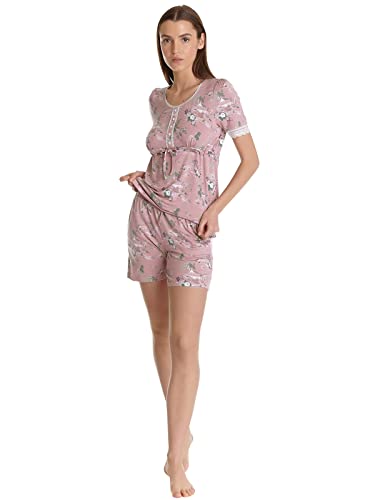 Vive Maria Teahouse Rose Damen Short Pyjama lightpink Allover, Größe:L von Vive Maria