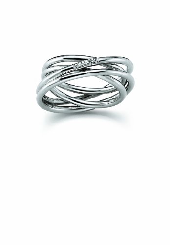 Viventy Damen-Ring 925 Sterling Silber 3 Zirkonia weiss Gr. 56 (17.8) 762231 von Viventy