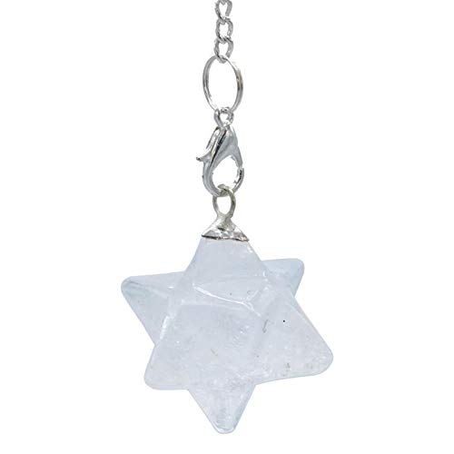 Vives Cortada Kettenanhaenger Merkaba aus weissem Quarz Vives Cortada Kettenanhaenger Merkaba aus weissem Quarz von Vives Cortada