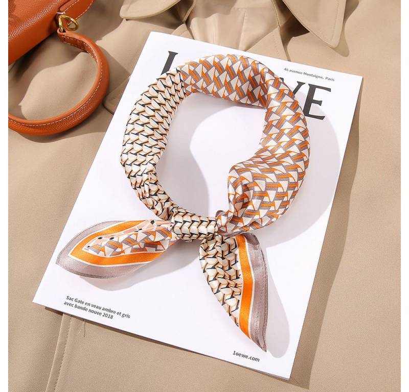 Vivi Idee Seidentuch 100% Maulbeerseide Halstuch Damen, Quadratisches 53x53 cm Halstuch, bedrucktes Seidenschal von Vivi Idee