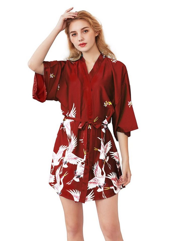 Vivi Idee Nachthemd Kimono Morgenmantel Negligee kurz damen von Vivi Idee