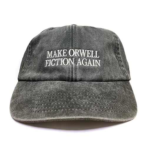 Vivian Flytrap Unisex Make Orwell Fiction Again Gewaschen Bestickt Dad Baseballkappe - Black von Vivian Flytrap