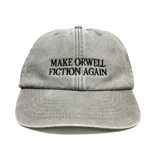 Vivian Flytrap Unisex Make Orwell Fiction Again Gewaschen Bestickt Dad Baseballkappe - Grey von Vivian Flytrap