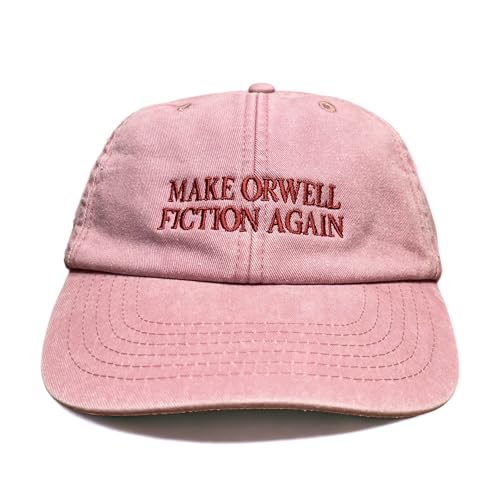 Vivian Flytrap Unisex Make Orwell Fiction Again Gewaschen Bestickt Dad Baseballkappe - Pink von Vivian Flytrap