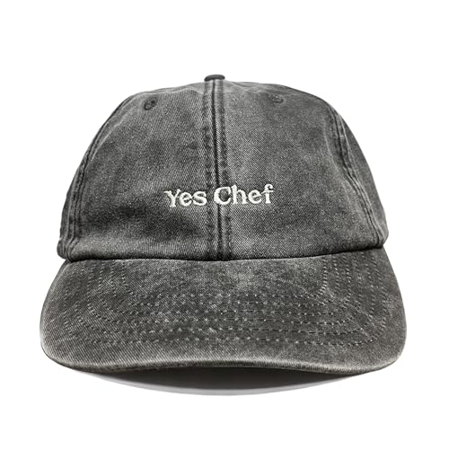 Vivian Flytrap Unisex Yes Chef Gewaschen Bestickt Dad Baseballkappe - Black - One Size von Vivian Flytrap