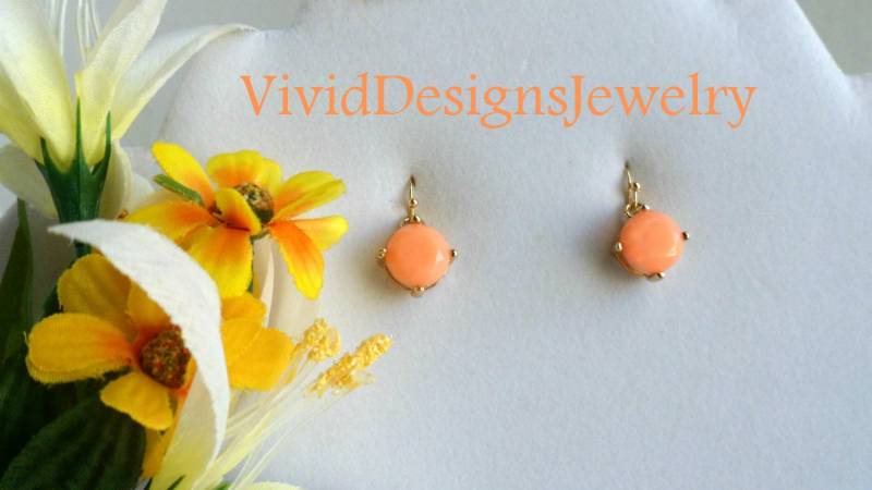 Coral Pfirsich Tropfen Statement Ohrringe - Peach Schmuck Coral Pfirsich Tropfen Statement Ohrringe - Peach Schmuck von VividDesignsJewelry