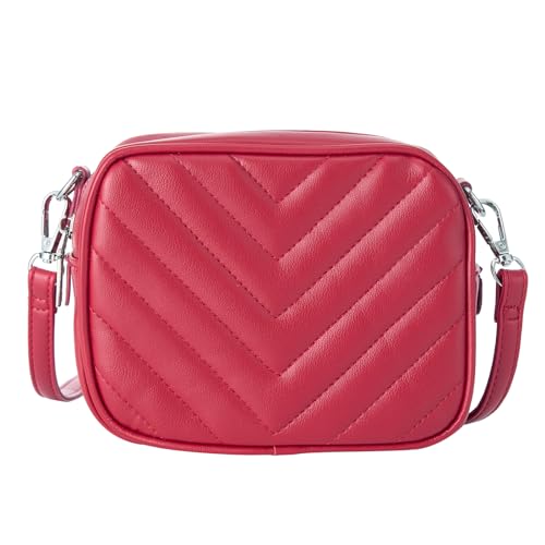 Vividora kleine Crossbody Bag Damen Gesteppte, PU Leder Damen Geldbörse, kleine Umhängetaschen für Damen, Handtasche mit Verstellbar Schultergurt von Vividora