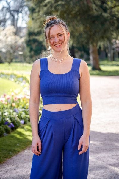 Vivien Joy High Waist Hose mit Falten - Farrah Comfy Pants von Vivien Joy