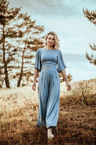 Vivien Joy High Waist Hose mit Falten - Farrah Comfy Pants von Vivien Joy