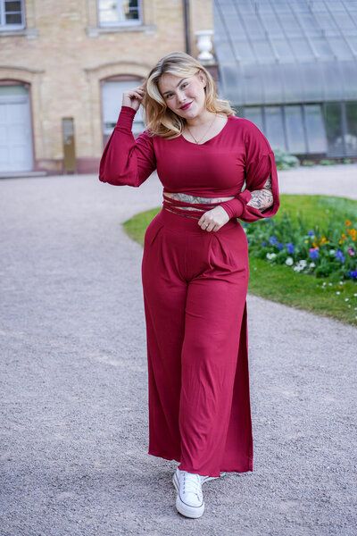 Vivien Joy High Waist Hose mit Schlitz - Farrah Comfy Pants mit Schlitz von Vivien Joy