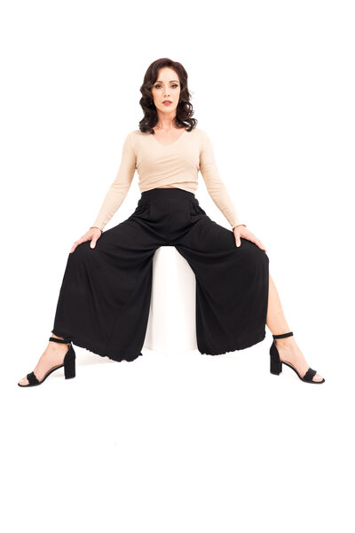 Vivien Joy High Waist Hose mit Schlitz - Farrah Comfy Pants mit Schlitz von Vivien Joy