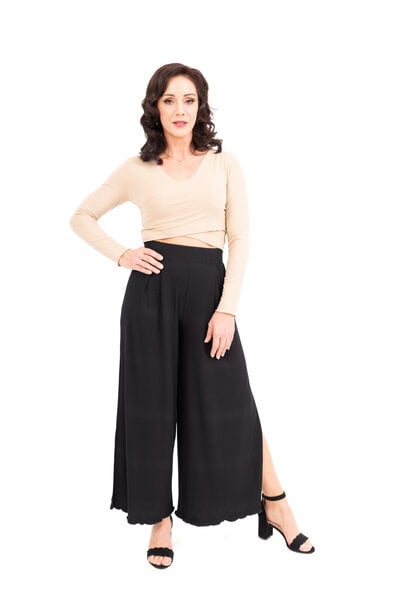 Vivien Joy High Waist Hose mit Schlitz - Farrah Comfy Pants mit Schlitz von Vivien Joy