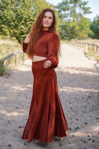 Vivien Joy Langer Cordrock mit Schwung - Marleen Rock von Vivien Joy