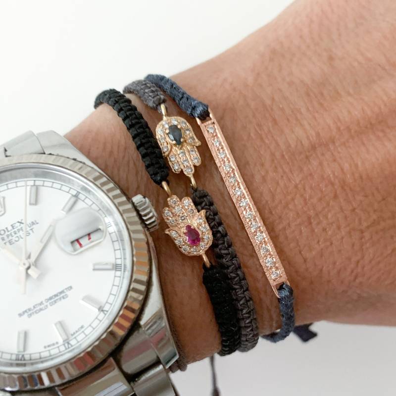 14K Gold Hamsa Armband Diamant Hand Der Fatima, Rubin/Smaragd/Saphir 14K Gold Hamsa Armband Diamant Hand Der Fatima, Rubin/Smaragd/Saphir von VivienFrankDesigns